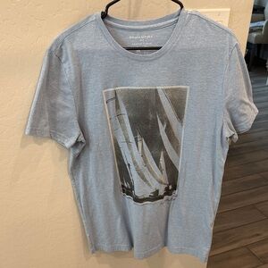 Banana Republic Light Blue Graphic Sailboat Crewneck Tee